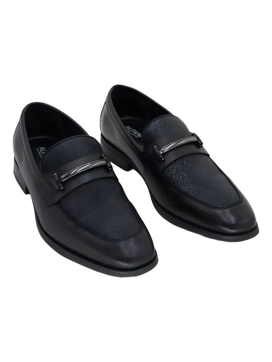 Alfani Men\'s Jennerr Genuine Leather Bit Slip-On Loafers Black Leather 9.5M main image 5